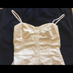 Abercrombie & Fitch white mini sundress, size M